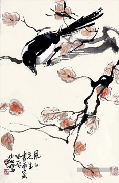 Tarte Xu Beihong sur une branche traditionnelle chinoise Peinture à l'huile